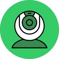 web camera Filled Circle Icon vector