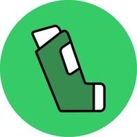 asthma Filled Circle Icon vector