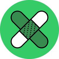 Bandage Filled Circle Icon vector