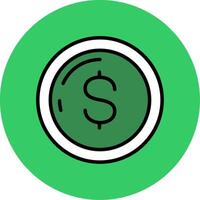 Dollar Filled Circle Icon vector