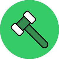 Hammer Filled Circle Icon vector