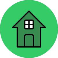 House Filled Circle Icon vector