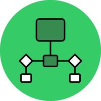 Flowchart Filled Circle Icon vector