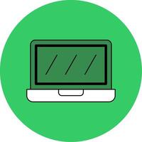 Laptop Filled Circle Icon vector