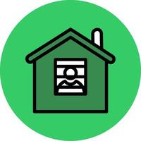 Isolation Filled Circle Icon vector