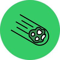 Meteorites Filled Circle Icon vector