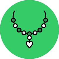 Necklace Filled Circle Icon vector