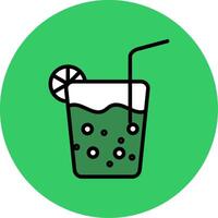 Orange Juice Filled Circle Icon vector
