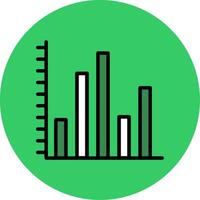 Statistics Filled Circle Icon vector
