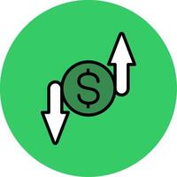 Wage Filled Circle Icon vector