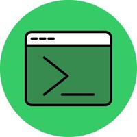 terminal Filled Circle Icon vector