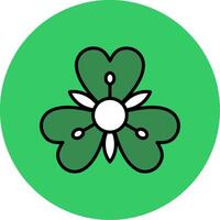 Alstroemeria Filled Circle Icon vector