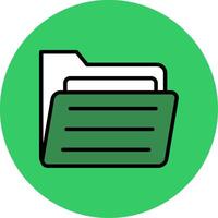 Folder Filled Circle Icon vector