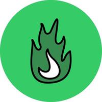 Fire Filled Circle Icon vector
