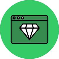 Diamond Filled Circle Icon vector