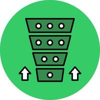 Funnel Chart Filled Circle Icon vector