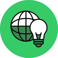 Knowledge Filled Circle Icon vector