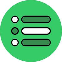 Menu Filled Circle Icon vector