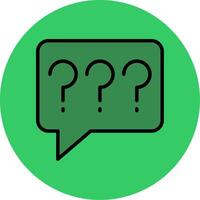 Question Filled Circle Icon vector