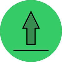 Up Sign Filled Circle Icon vector