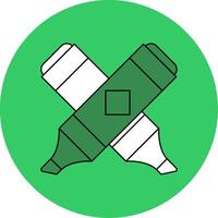 Highlighter Filled Circle Icon vector