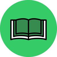 Reading Filled Circle Icon vector