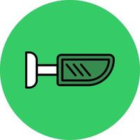 Side Mirror Filled Circle Icon vector