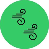 Wind Filled Circle Icon vector