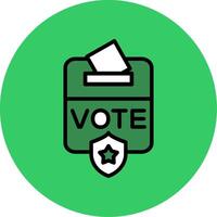 Voting Box Filled Circle Icon vector