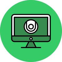 Webcam Filled Circle Icon vector