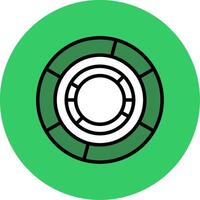 Chart Filled Circle Icon vector