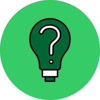 Decision Making Filled Circle Icon vector