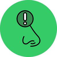Difficulty Breathing Filled Circle Icon vector
