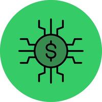 Dollar Filled Circle Icon vector