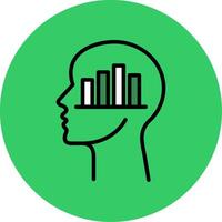 Head Filled Circle Icon vector