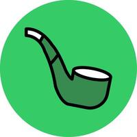 Smoking Pipe Filled Circle Icon vector