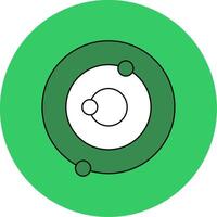 Solar System Filled Circle Icon vector