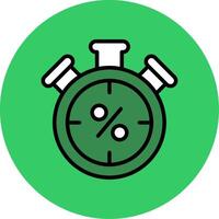 Timer Filled Circle Icon vector