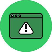 Web Browser Filled Circle Icon vector