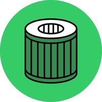 Oil Filter Filled Circle Icon vector