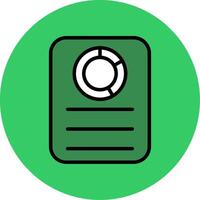 Pie Chart Filled Circle Icon vector