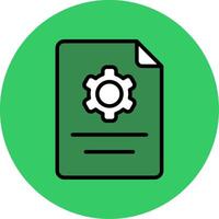 Paper Filled Circle Icon vector