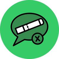 Quit Smoking Filled Circle Icon vector