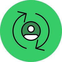 Remarketing Filled Circle Icon vector