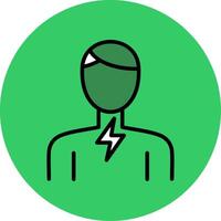 Sore Throat Filled Circle Icon vector