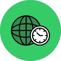 Worldwide Filled Circle Icon vector