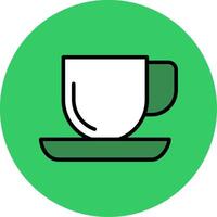 Coffee Filled Circle Icon vector