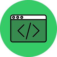 Browser Filled Circle Icon vector