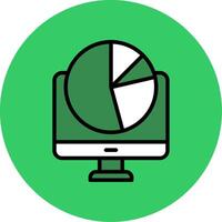 Statics Filled Circle Icon vector
