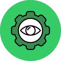 Vision Filled Circle Icon vector